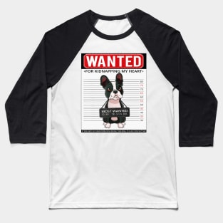 Wanted Boston Terrier Baseball T-Shirt